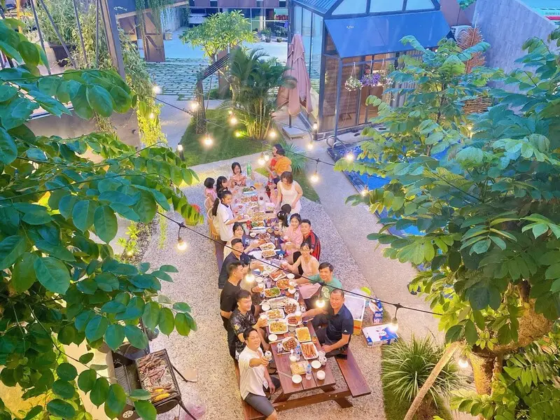 Đặt tiệc tại homestay hồ tràm